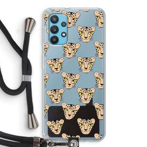 Tijger: Samsung Galaxy A32 4G Transparant Hoesje met koord