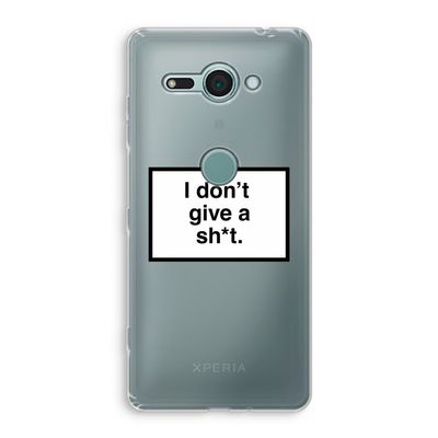 Don't give a shit: Sony Xperia XZ2 Compact Transparant Hoesje
