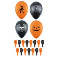 Set van 12x stuks Halloween ballonnen met print 23 cm Set van 12x stuks Halloween ballonnen met print 23 cm