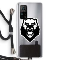Angry Bear (white): Xiaomi Mi 10T 5G Transparant Hoesje met koord
