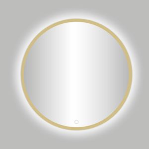 Best Design Badkamerspiegel Venetië Nancy LED Verlichting 120x120 cm Rond Mat Goud