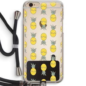 Ananas: iPhone 6 / 6S Transparant Hoesje met koord