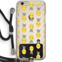 Ananas: iPhone 6 / 6S Transparant Hoesje met koord