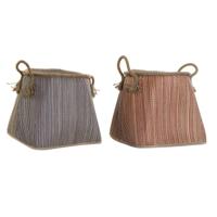 Mand DKD Home Decor 40 x 40 x 45 cm Natuurlijke Vezel (2 Stuks)