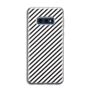 Strepen zwart-wit: Samsung Galaxy S10e Transparant Hoesje
