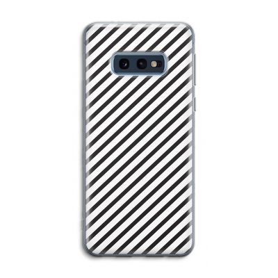 Strepen zwart-wit: Samsung Galaxy S10e Transparant Hoesje