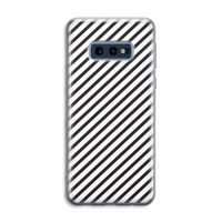 Strepen zwart-wit: Samsung Galaxy S10e Transparant Hoesje