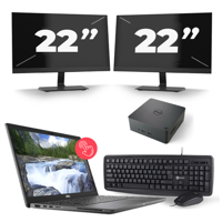 Dell Latitude 7310 - Intel Core i5-10e Generatie - 13 inch - 16GB RAM - 256GB SSD - Windows 11 Home + 2x 22 inch Monitor Dell Latitude 7310 - Intel Core i5-10e Generatie - 13 inch - 16GB RAM - 256GB SSD - Windows 11 Home + 2x 22 inch Monitor
