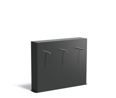 Vijvermuur aluminium vrijstaand 120x25x100cm.