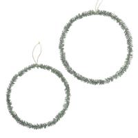 Boltze Home Decohanger cirkel set a 2 glitter groen