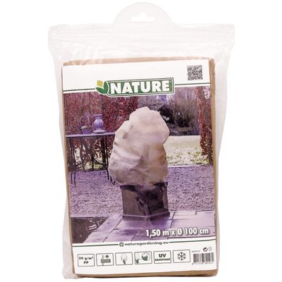 5x stuks plantenhoes beige 1,5 m x 100 cm anti-vorst bescherming