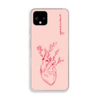 Blooming Heart: Pixel 4 Transparant Hoesje