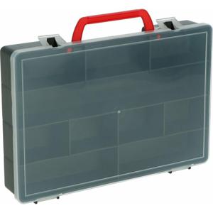 Benson Opbergdoos/sorteerdoos - 10-vaks - kunststof - grijs - 30 x 22 cm opbergkoffer met vakken   -