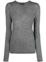 Nili Lotan Candice mélange semi-sheer top - Gris