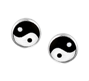 TFT Oorknoppen Yin En Yang Zilver Glanzend