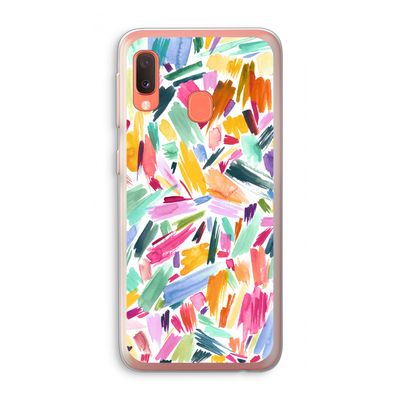 Watercolor Brushstrokes: Samsung Galaxy A20e Transparant Hoesje