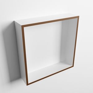 MONDIAZ EASY Nis 29,5x29,5cm in solid surface kleur Rust | Talc. 1 vak  geschikt voor in- of opbouw