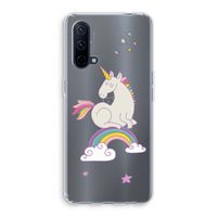 Regenboog eenhoorn: OnePlus Nord CE 5G Transparant Hoesje