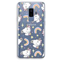 Rainbow Unicorn: Samsung Galaxy S9 Plus Transparant Hoesje