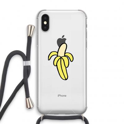 Banana: iPhone X Transparant Hoesje met koord