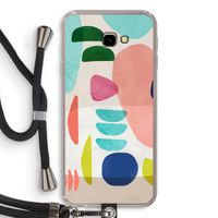 Bold Rounded Shapes: Samsung Galaxy J4 Plus Transparant Hoesje met koord