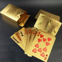 Creatieve Frosted gouden 500 Euro terug textuur Plastic uit Vegas aan Macau speelkaarten Texas Poker nieuwigheid collectie Gift