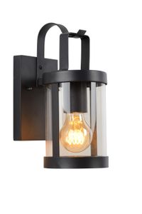 Lucide LINDELO - Wandlamp Binnen/Buiten - 1xE27 - IP23 - Zwart