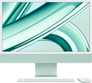 Apple iMac Apple M M3 59,7 cm (23.5") 4480 x 2520 Pixels 8 GB 256 GB SSD Alles-in-één-pc macOS Sonoma Wi-Fi 6E (802.11ax) Groen