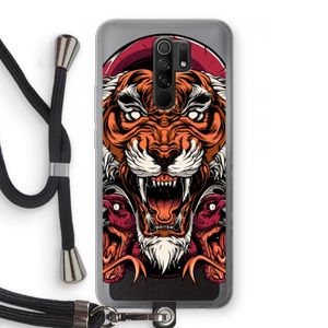 Tiger and Rattlesnakes: Xiaomi Redmi 9 Transparant Hoesje met koord