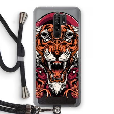 Tiger and Rattlesnakes: Xiaomi Redmi 9 Transparant Hoesje met koord