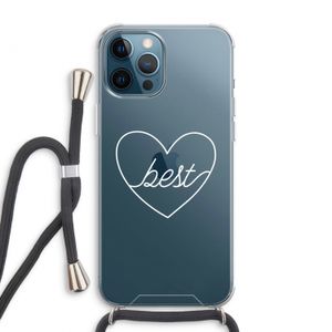 Best heart pastel: iPhone 12 Pro Max Transparant Hoesje met koord