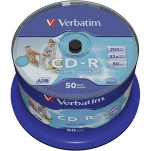 Verbatim 43438 CD-R 80 disc 700 MB 50 stuk(s) Spindel Bedrukbaar