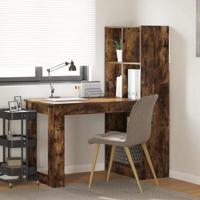 Bureau met plank Gerookt eiken 122 x 67 x 145 cm Bewerkt hout