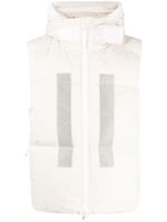 Stone Island gilet matelassé à logo imprimé - Blanc