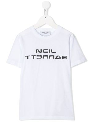Neil Barrett Kids t-shirt à logo imprimé - Blanc