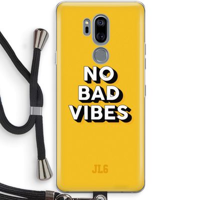 No Bad Vibes: LG G7 Thinq Transparant Hoesje met koord