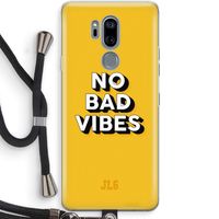 No Bad Vibes: LG G7 Thinq Transparant Hoesje met koord