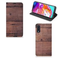 Samsung Galaxy A70 Book | Wallet Case | Old Wood