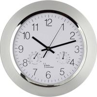 EUROTIME 56004 Wandklok Zendergestuurd 34 cm x 5 cm Zilver - thumbnail