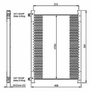 Condensor, airconditioning 35064