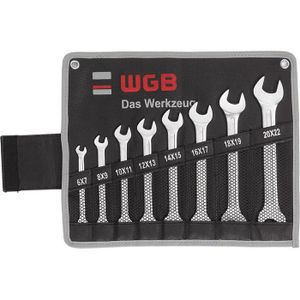 WGB Steeksleutelset 6-32mm in roltas 8-delig