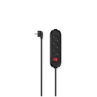 Hama Stekkerdoos, 3-voudig, schakelaar, wandmontage, 3 m Kabel Zwart Hama Stekkerdoos, 3-voudig, schakelaar, wandmontage, 3 m Kabel Zwart