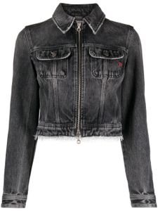 Diesel veste en jean De-Slimmy-Z-S à coupe crop - Gris