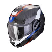 SCORPION EXO-Tech Evo Carbon Rover, Systeemhelm, Zwart-Rood-Blauw - thumbnail