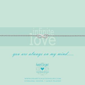 Heart To Get B87INF12S Armband Infinity Love You are always... zilver