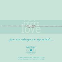 Heart To Get B87INF12S Armband Infinity Love You are always... zilver - thumbnail