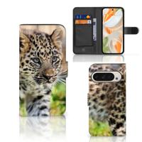Google Pixel 9 | 9 Pro | Telefoonhoesje | Met pasjeshouder | Baby Luipaard