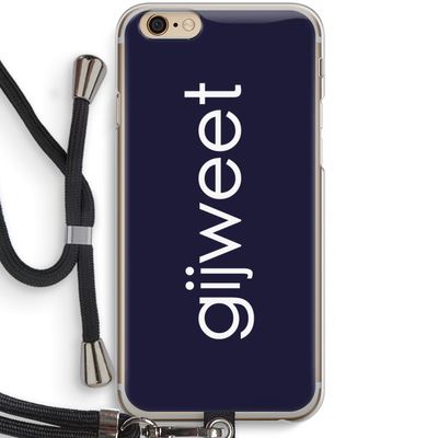 Gijweet: iPhone 6 / 6S Transparant Hoesje met koord