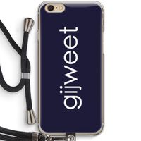 Gijweet: iPhone 6 / 6S Transparant Hoesje met koord