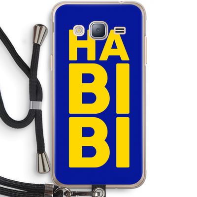 Habibi Blue: Samsung Galaxy J3 (2016) Transparant Hoesje met koord